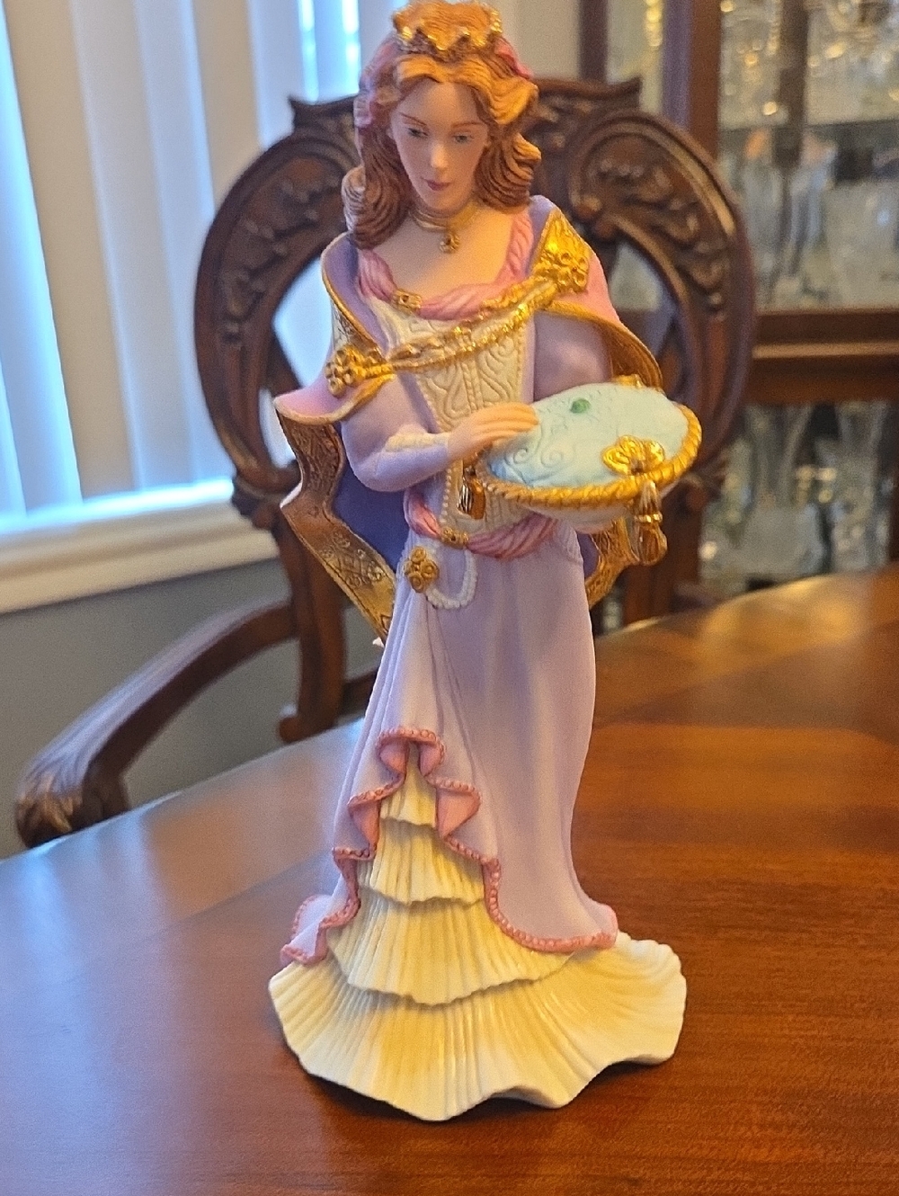 Lenox Princess and the Pea Porcelain Figurine in Lavender and Cream